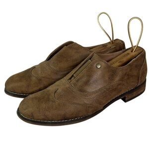 Bullboxer At Slip On Brown Suede Wing Tip Loafer Comfort Shoes Womens 91/2